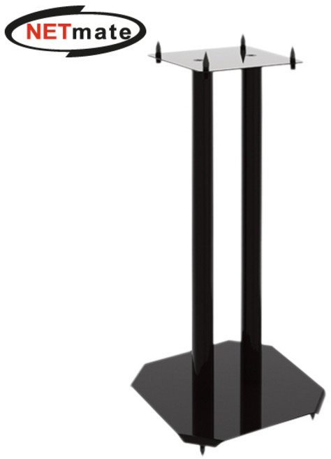 강원전자 넷메이트 NMA-VMS04 스피커 플로어 스탠드(5kg x2), 블랙, 1개
