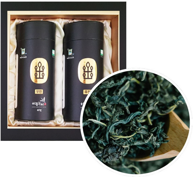 푸른녹차 명절선물세트 프리미엄 말린 녹차우전 녹차 특우전80g 발효녹차