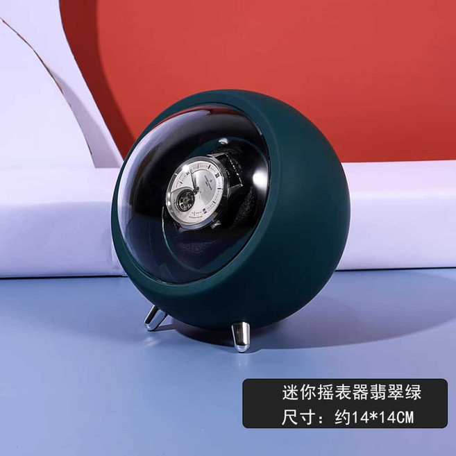 워치와인더 1구 2구 시계 오토매틱 거치대 보관함 와치와인더 소음, 1개, 1. 와인더 에메랄드