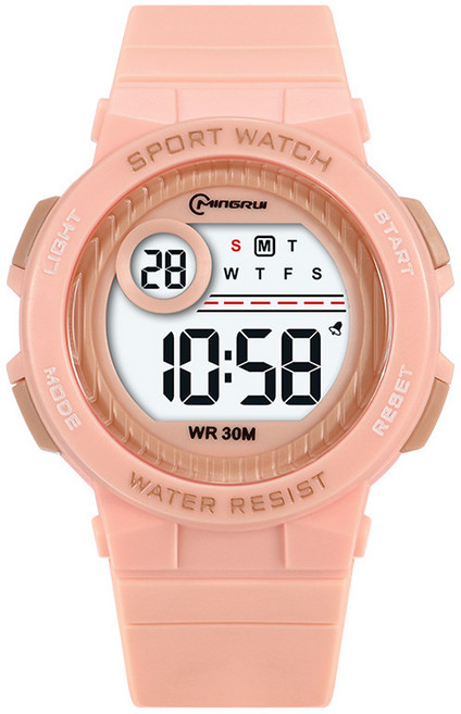 [SUNOEL] 3기압 방수 학생 전자 손목시계 MR-8212L 여분 건전지 사은품 한글 설명서 정품 아크릴 케이스