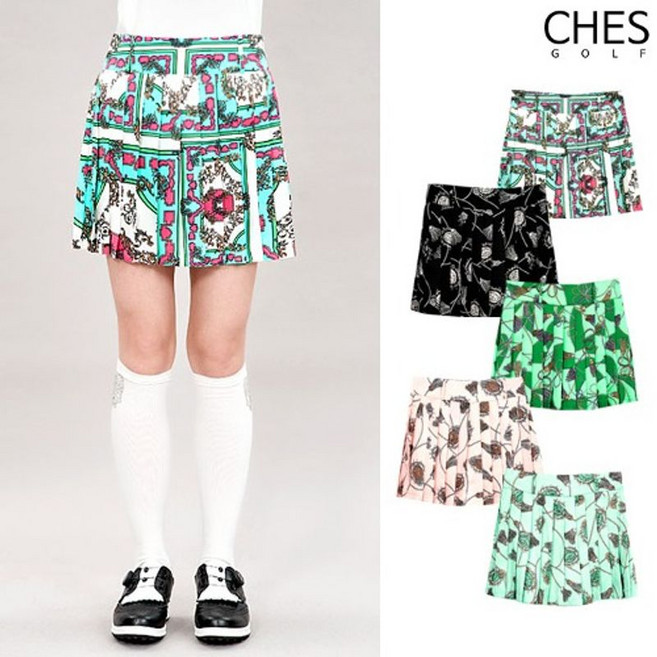 체스 그린퀸 벨리스 여성골프 쿨 플리츠스커트