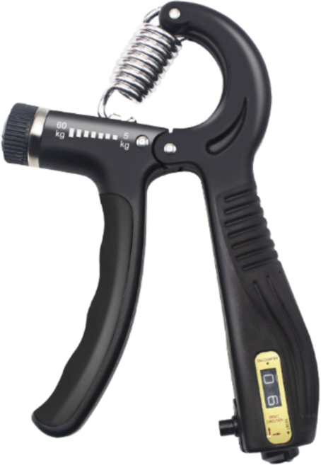 카운터 강도조절 그립 악력기 10~60kg, 블랙, 3개