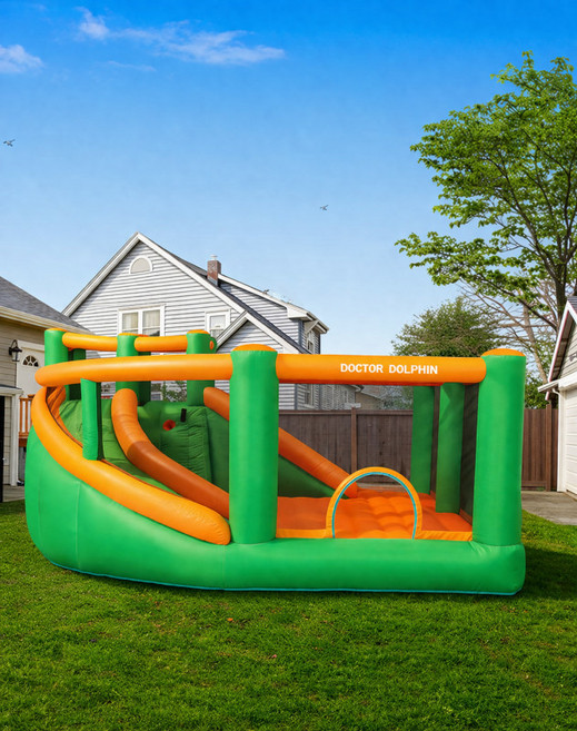 가정용 대형 에어바운스 슬라이드 야외 정원 놀이세트, 1개, 에어바운스본체+수납가방