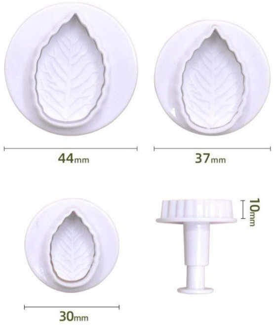 감 잎 나뭇잎 월병틀 떡도장 모양 화과자 쿠키스탬프 떡살 몰드, 1개, 3. 나뭇잎 3pcs