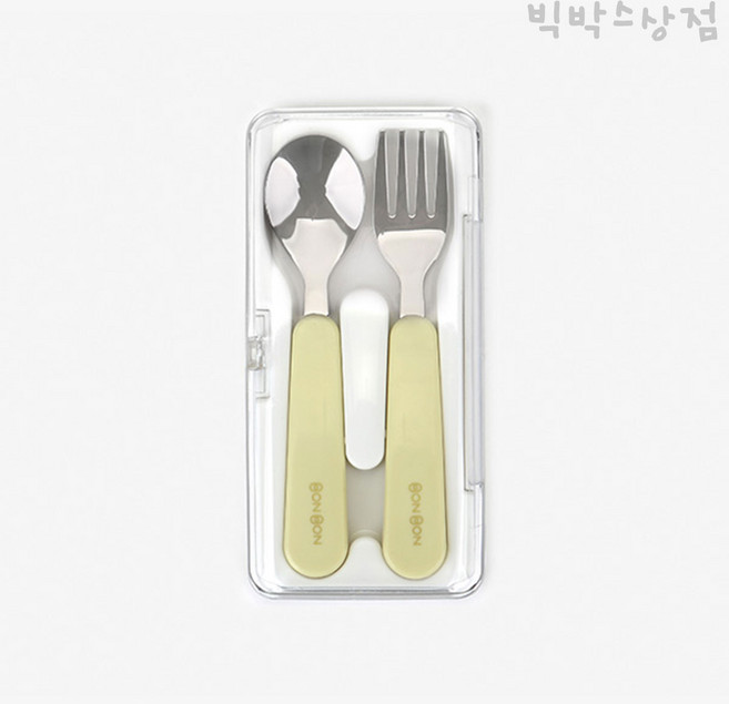 데일리라이크 봉봉 스텐 스푼 포크 세트 아보카도 1p 유아 어린이집준비물, 1개