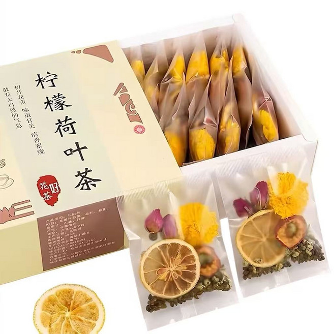 레몬연잎차 다이어트차 결명자 국화차 붓기 제거 지방관리 배뱃살 차 건강차, 1개, 15개입, 125g