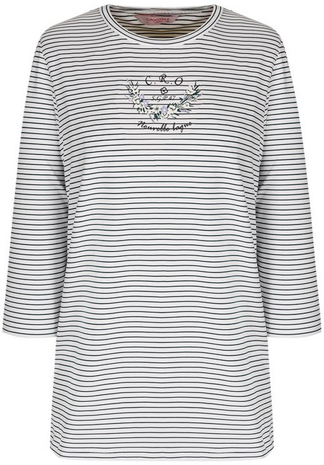 크로커다일레이디 크로커다일레이디 캐주얼 스트라이프 7부 티셔츠_CLEMTS202