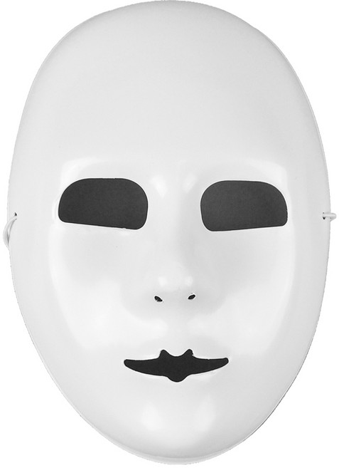 파티쇼 SHOW화이트가면 플라스틱 가면 파티마스크 코스프레 공연, 단품, 1개