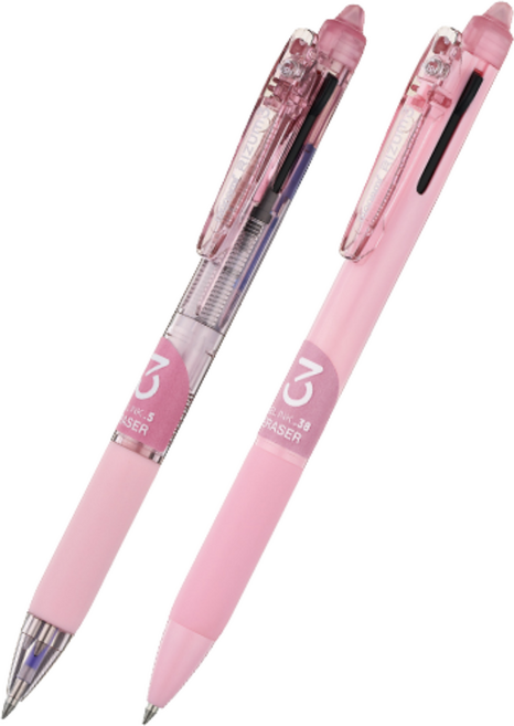 지워지는 3색 볼펜 듀얼세트, 1세트, 핑크0.38+핑크0.5