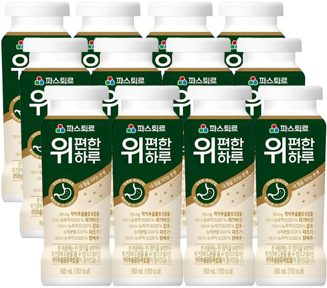 파스퇴르 위편한 하루 요구르트, 150ml, 12개