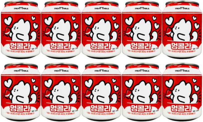 강아지콜라 개음료수 트릿테이블 멍캔콜라, 10개, 220ml