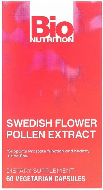 Bio Nutrition 스웨덴산 꽃가루 추출물 500mg 베지 캡슐 60정 Nutrition (바이오 뉴트리션), 1개 - 쿠팡