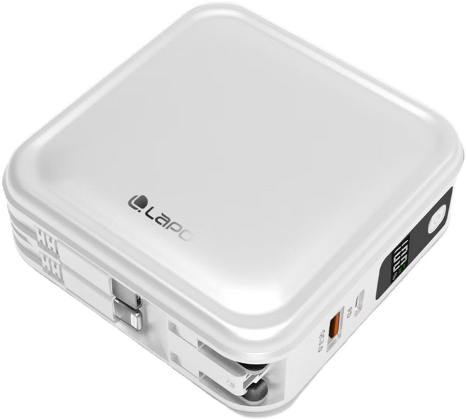 LaPO WT-08CL/TC 第三代 Apple Watch 無線行動電源 10000mAh, 柔霧白,Type-C+Type-C