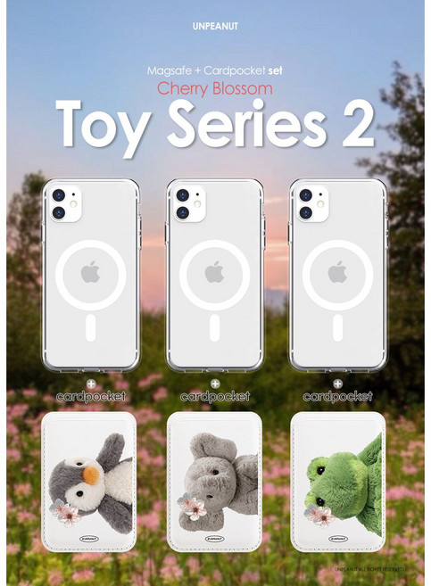 언피넛 [맥세이프 set] 두번째 토이 벚꽃놀이 맥세이프 카드지갑 케이스