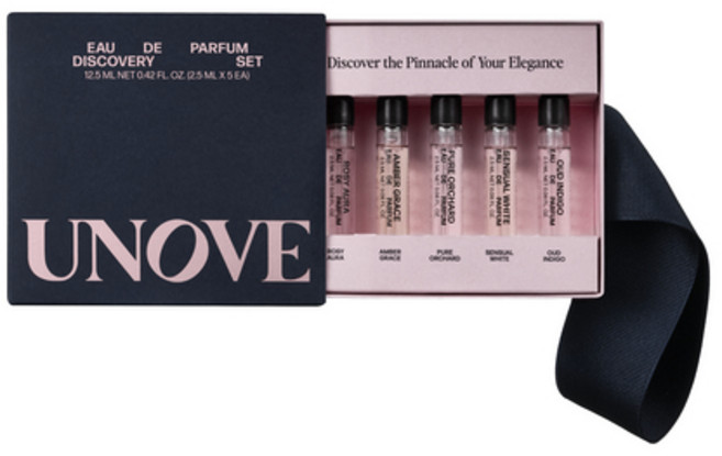 UNOVE EAU DE PARFUM DISCOVERY SET 淡香精香水禮盒, 1個, 1組5支(2027年12月10日)