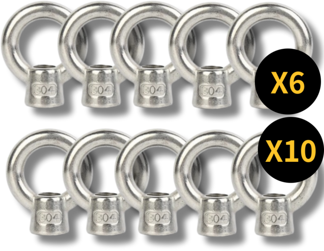 아이맥스몰 스텐 아이너트 콘크리트 연결 고리 1p 6p 10p 서스 sus 304, 6개