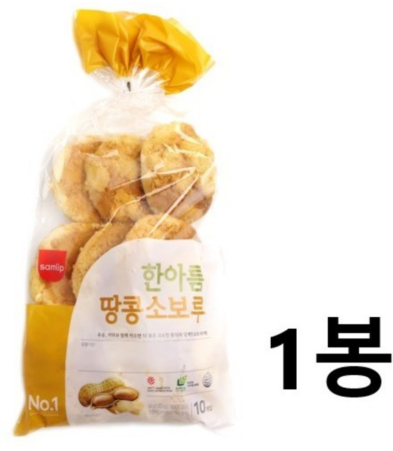 삼립 고소한 풍미 가득 담백 한아름 소보루 10입, 380g, 1개