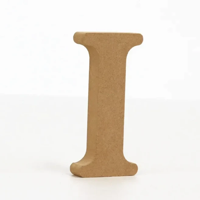 26자 나무 알파벳 DIY 수공예품 입체 장식 글자 사인 용품, 02 1pcs I