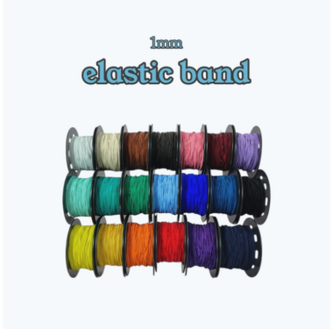 [YT공예] 1mm 고무줄끈/100yd(1롤)/국내생산매듭실 폴리끈 고무줄, 1.화이트, 1개