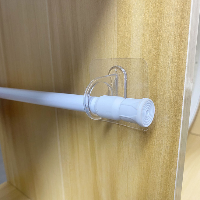 다용도 접착식 압축봉 O자 고정홀더 투명, 3세트, 압축봉 O자 고정홀더 2개입