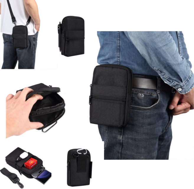 앨오앤지 2포켓 핸드폰 허리 케이스 크로스백