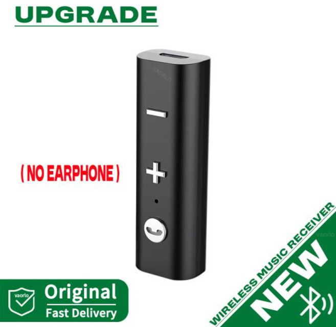 블루투스 오디오 리시버 3.5mm AUX 스테레오 음악 무선 어댑터 HD 마이크 포함 핸즈프리 통화 자동차 키트 스피커 헤드폰, 없음