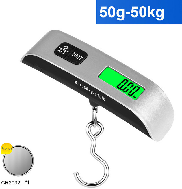 후크가 있는 교수형 무게 규모 쉬운 측정 무게 휴대용 수하물 저울 최대 50kgs(물고기용 디지털 LCD 전자, 01 with Hook, 1개