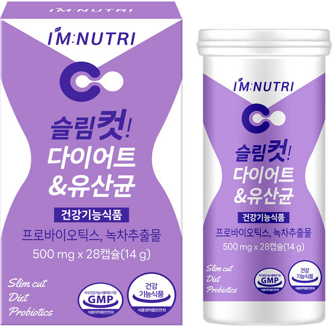 아임뉴트리 슬림컷 다이어트 유산균 장건강 체지방 감소, 28정, 1개
