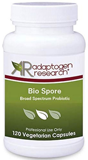 바이오 포자 광범위 프로바이오틱스 | 토양 기반(SBO) 및 선반 안정성 20억 CFU 바실러스 코아귤란스 서브틸리스 형성 남성 여성용 120가지 채식 캡슐 Adaptogen Re, 1개