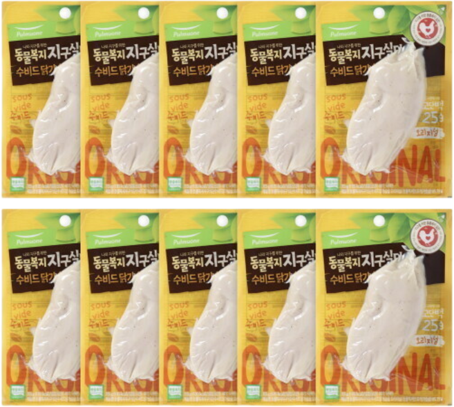 동물복지 지구식단 수비드닭가슴살 오리지널(115g) x 10개, 115g
