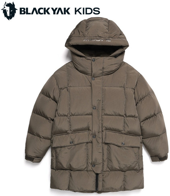 [매장발송] 블랙야크키즈 남여공용 구스 다운자켓 아동 점퍼 야상 롱패딩 오버핏 방한 보온 방풍 겨울잠바