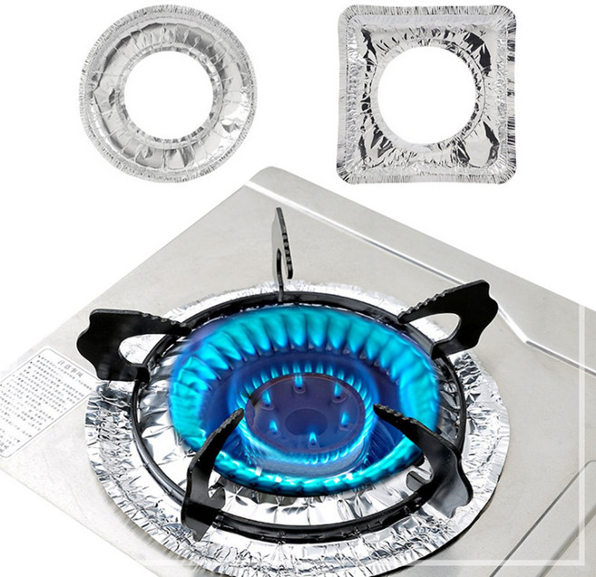 흘림방지 기름때방지 은박 가스렌지 커버(10매) 오염방지 위생커버 가스렌지호일, 1개