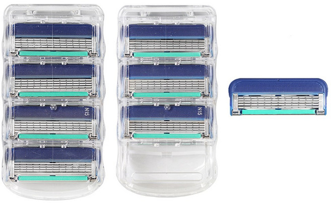 온비유 퓨전 매뉴얼 프리미엄 밀착 5중 면도날 질레트 호환, 4개입, 2세트