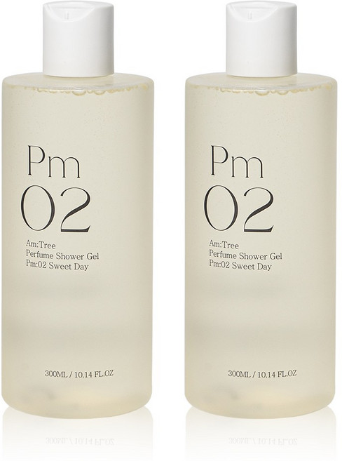 에이엠트리 저자극 퍼퓸 바디워시 Pm02 스위트데이 과일향+전용 펌프 제공, 2개, 300ml
