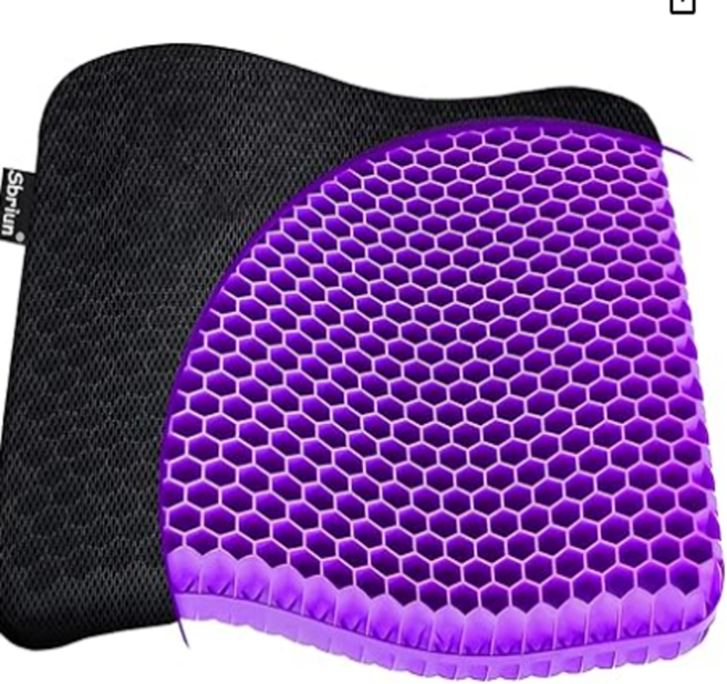 48cm 쿨방석 특대형 쿨 벌집방석 커버 포함 실리콘 무중력 젤 통풍 아이스방석 커버포함, 보라