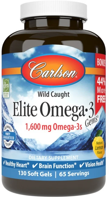 칼슨 엘리트 오메가3 1600mg 130캡슐, 130정, 1개 - 쿠팡