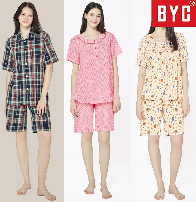 BYC 여자 여름 잠옷 셋트