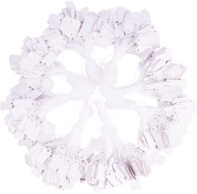 1000개 화이트 종이 가격 레이블 의류 상표 태그 종이라벨23x13mm, 하얀색