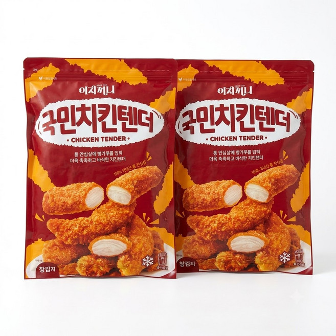 이지끼니 국민치킨텐더 1kg + 1kg, 2개