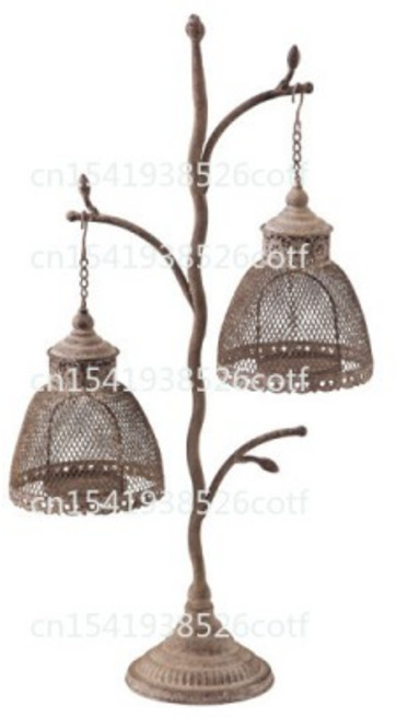 미국식 캔들라이트 디너 왁스 B&B 장식 공예품 웨딩 로맨틱 레트로 새장 캔들 홀더 사진 소품, 02 Option A, 02 밝은 노란색