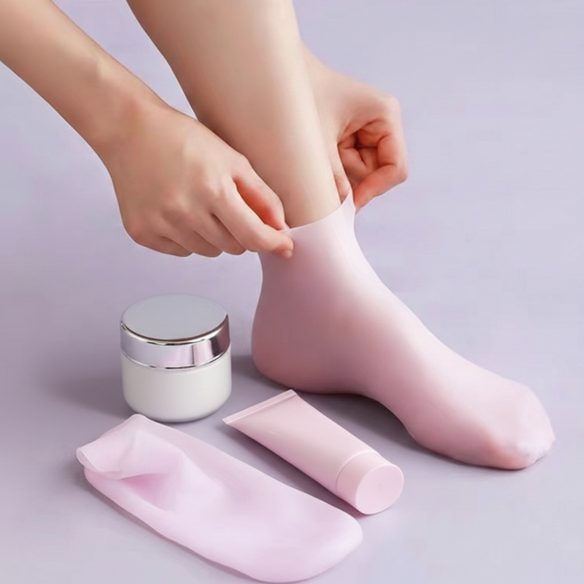 발각질 실리콘 보습 발팩 양말 덧신 1세트