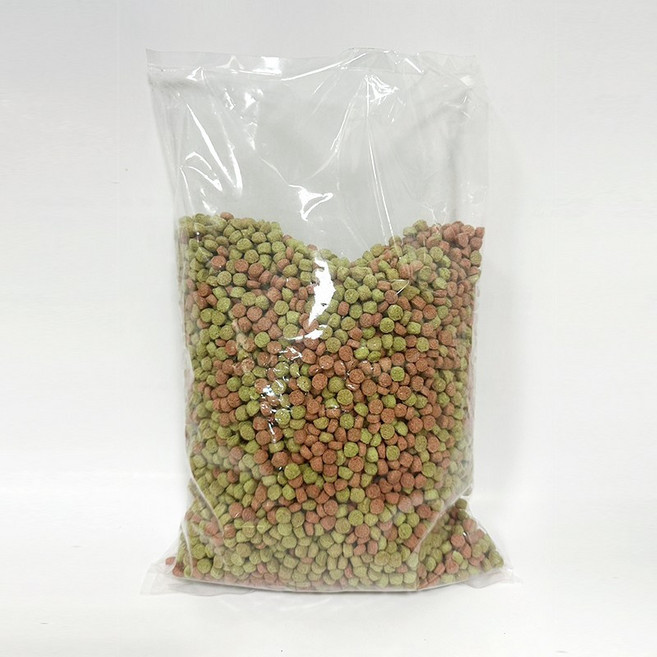 錦鯉魚飼料 雙色顆粒 均衡營養 淨化水質 觀賞魚專用 1公斤裝, 1kg, 1個