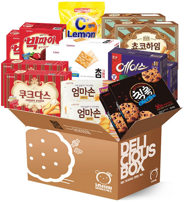 냠냠상회 남녀노소 좋아하는 대용량 과자세트 + 전용포장박스, 8종, 15p