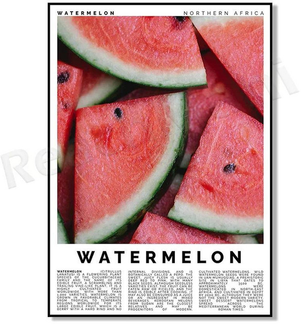 리치 아카이 과라나 수박 자보 두리안 람부탄 망고스틴 구아바 바나나 사과 과일 장식 주방 포스터, 1개, 1. 13 / J. 30x40cm Canvas