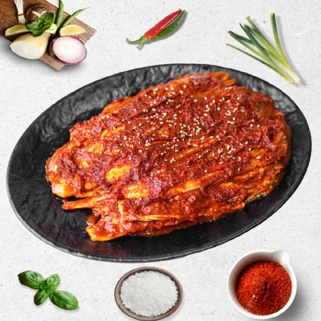 노빡실비김치 1.5kg, 노빡 실비 김치 덜매운맛(1단계포기), 1개