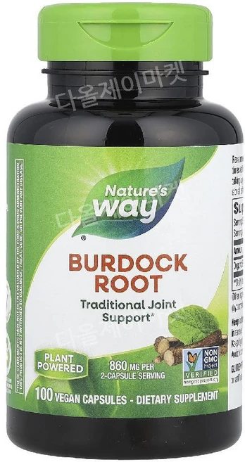 네이처스 웨이 우엉뿌리 유기농우엉 950mg 100베지, 1개, 100정 - 쿠팡