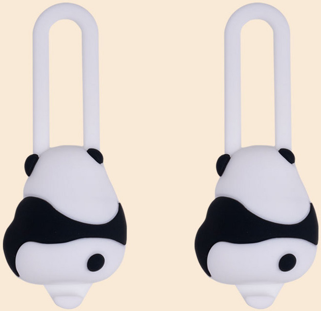 베일리 강아지 불빛 팬던트 야간산책 충전식 LED블링커, 해피판다+해피판다, 1개