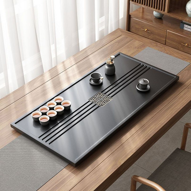 烏金石茶盤 憶江南55*37cm, 烏金石 - 方窗花40*37cm 破損包賠, 1個