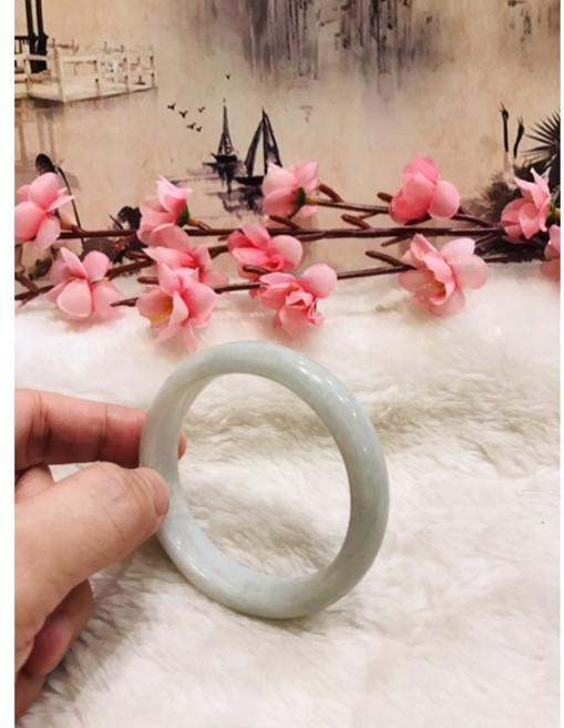 55.3mm 翡翠玉鐲 A貨玉石手鐲 簡約雅緻