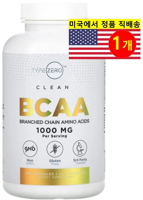 TypeZero 클린 BCAA 분지 사슬 아미노산 500mg, 1개, 180정 - 쿠팡